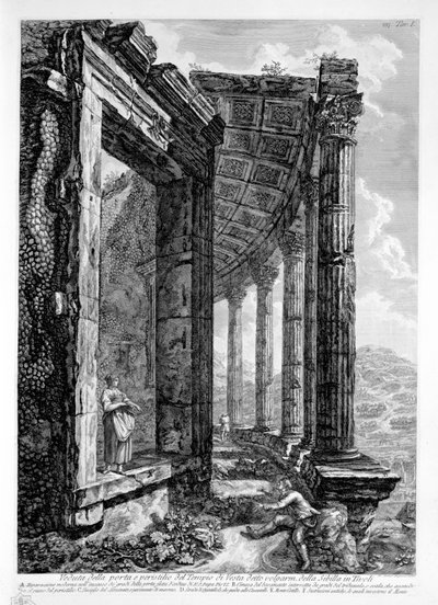 Veduta della porta e peristilio del Tempio di Vesta detto volgarmente della Sibilla a Tivoli da Francesco Piranesi